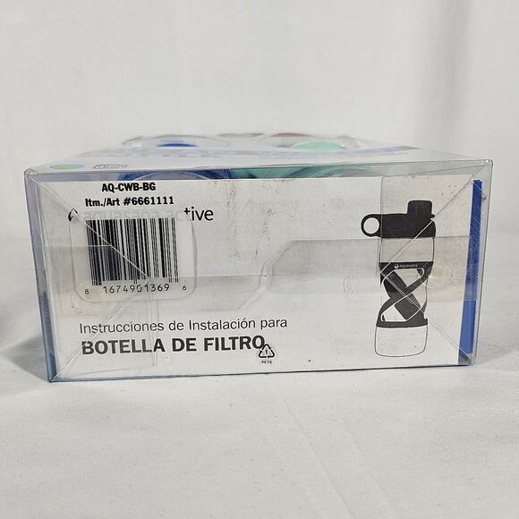 AQUASANA 2-PACK ACTIVE CLEAN WATER FILTER BOTTLE FILTERS UP TO 80 GALLONS EACH - Picture 4 of 4